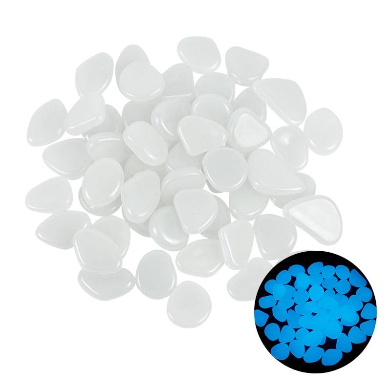 25/50pcs Glow in the Dark Garden Pebbles Glow Stones Rocks for Walkways Garden Path Patio Lawn Garden Yard Decor Luminous Stones - DDD.MARKET