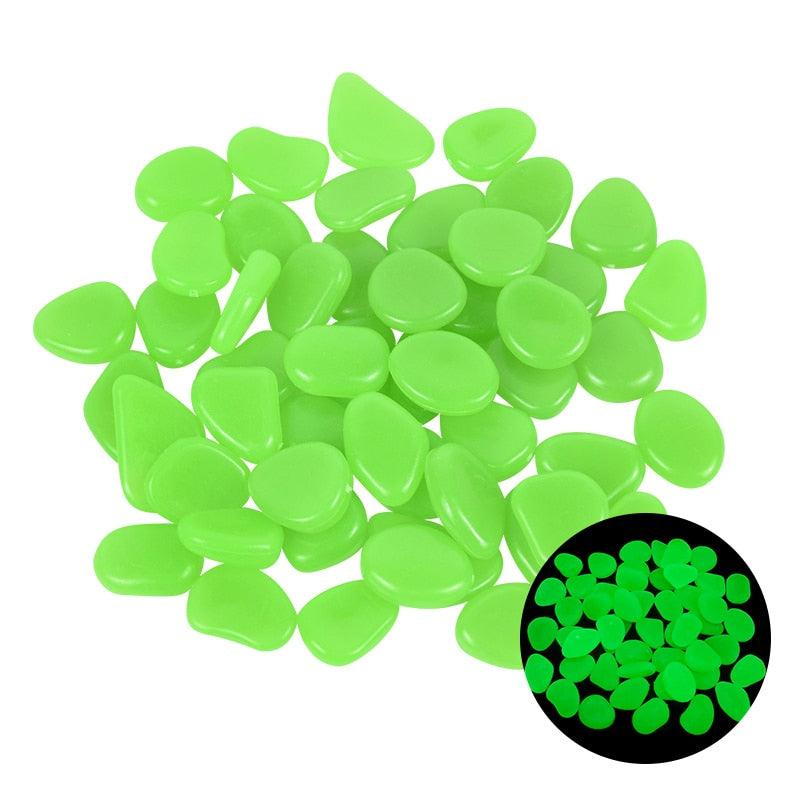 25/50pcs Glow in the Dark Garden Pebbles Glow Stones Rocks for Walkways Garden Path Patio Lawn Garden Yard Decor Luminous Stones - DDD.MARKET