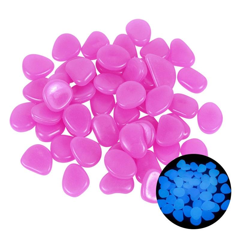 25/50pcs Glow in the Dark Garden Pebbles Glow Stones Rocks for Walkways Garden Path Patio Lawn Garden Yard Decor Luminous Stones - DDD.MARKET