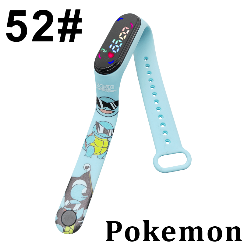 Pokemon Digital Watch Anime Pikachu Squirtle Eevee Charizard Student Silicone LED Watch Kids Puzzle Toys Children Birthday Gifts - DDD.MARKET