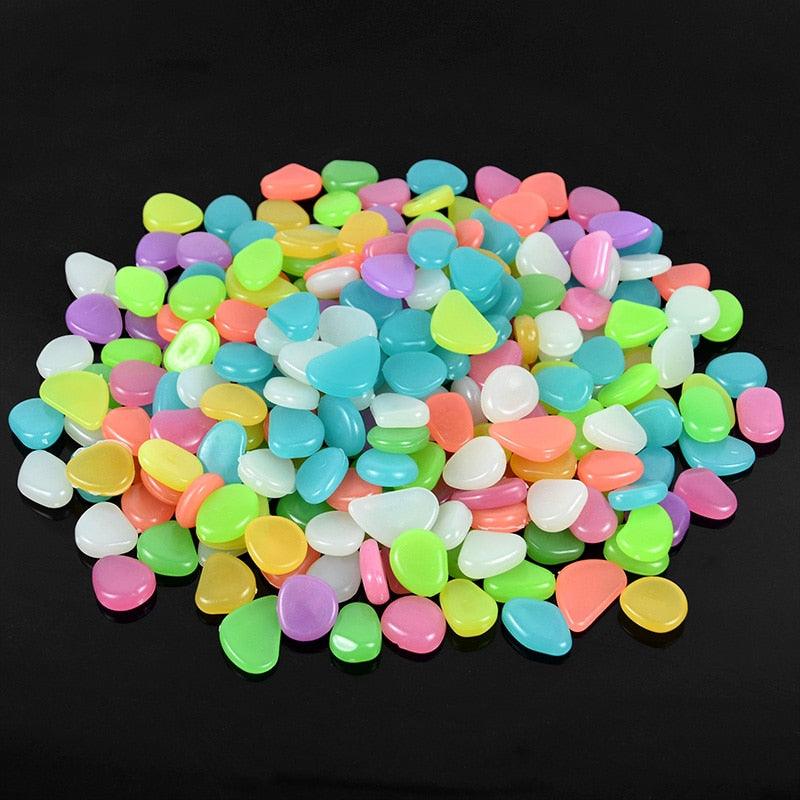 25/50pcs Glow in the Dark Garden Pebbles Glow Stones Rocks for Walkways Garden Path Patio Lawn Garden Yard Decor Luminous Stones - DDD.MARKET