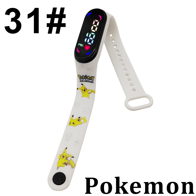 Pokemon Digital Watch Anime Pikachu Squirtle Eevee Charizard Student Silicone LED Watch Kids Puzzle Toys Children Birthday Gifts - DDD.MARKET