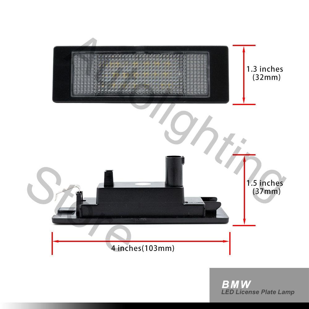 2XCar License Number Plate LED Light for BMW E81 E87 E63 E64 E89 Z4 F20 F21 MINI R55 R60 R61 Fiat Light Source CANBUS Trunk Lamp - DDD.MARKET