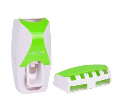 Automatic Toothpaste Dispenser Wall Mount Dust-proof Toothbrush Holder Wall Mount Storage Rack Bathroom Accessories Set Squeezer - DDD.MARKET