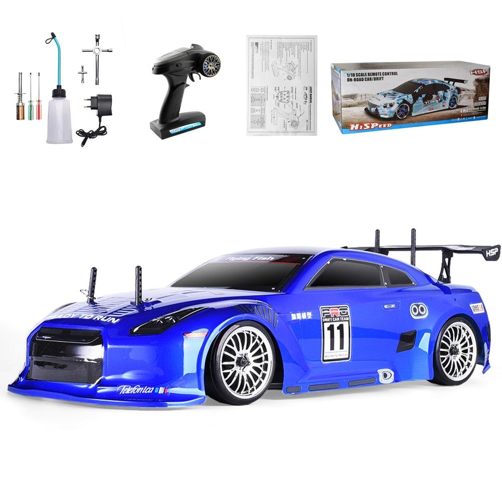 HSP RC Car 4wd 1:10 On Road Racing Two Speed Drift Vehicle Toys 4x4 Nitro Gas Power High Speed Hobby Remote Control Car - DDD.MARKET