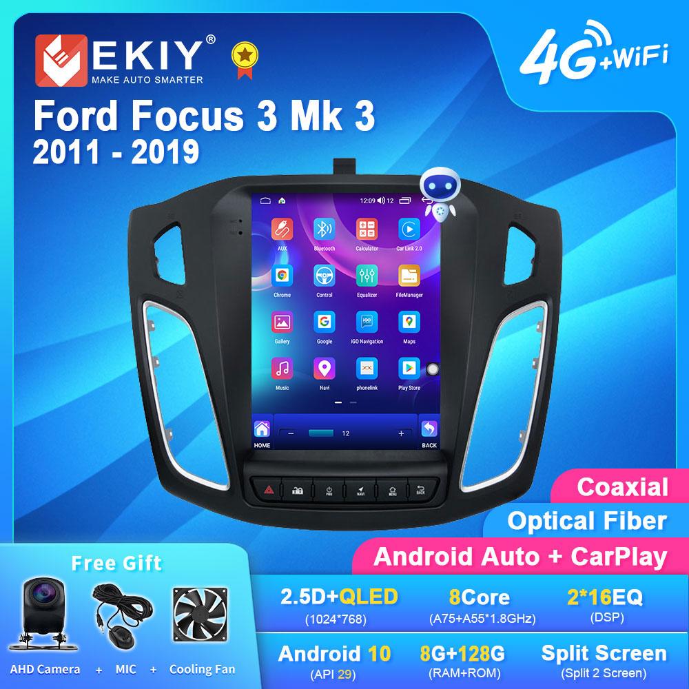 EKIY TT7 Android 10.0 Car GPS For Ford Focus 3 Mk 3 2011 - 2019 Navi Radio Stereo Multimedia Vertical Tesla Screen NO 2 DIN DVD - DDD.MARKET