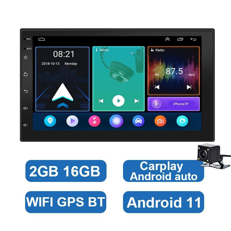 ESSGOO 7 Inch Android Car Radio 2 Din CarPlay 2GB 32GB GPS WiFi Universal Automotive Multimedia For Volkswagen Nissian Toyota - DDD.MARKET