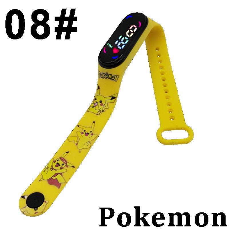 Pokemon Digital Watch Anime Pikachu Squirtle Eevee Charizard Student Silicone LED Watch Kids Puzzle Toys Children Birthday Gifts - DDD.MARKET