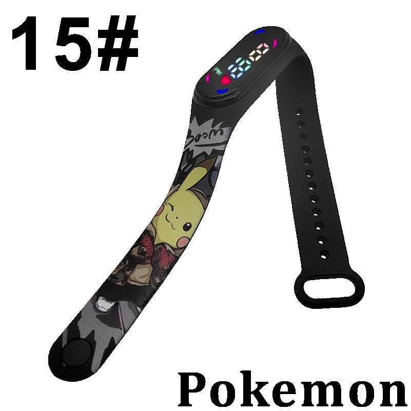 Pokemon Digital Watch Anime Pikachu Squirtle Eevee Charizard Student Silicone LED Watch Kids Puzzle Toys Children Birthday Gifts - DDD.MARKET