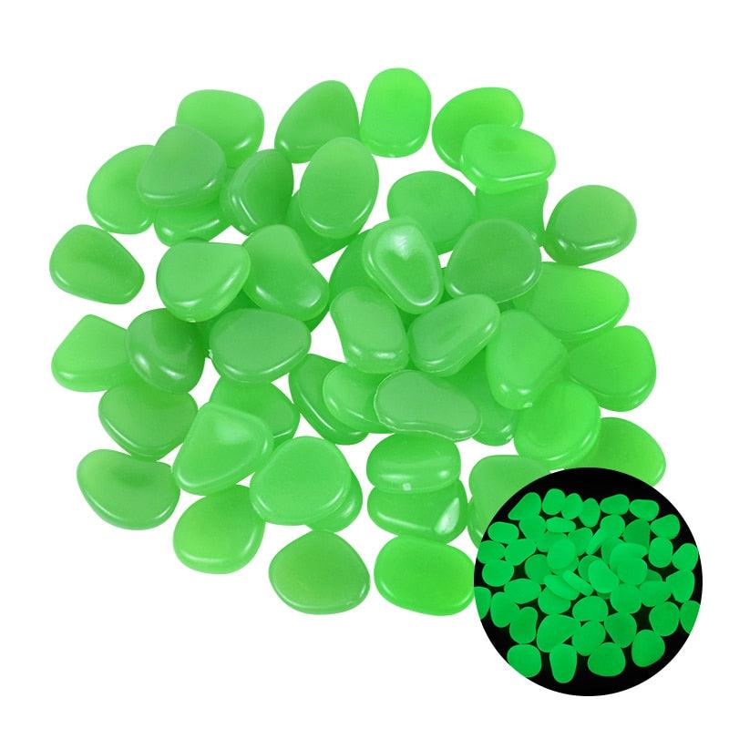 25/50pcs Glow in the Dark Garden Pebbles Glow Stones Rocks for Walkways Garden Path Patio Lawn Garden Yard Decor Luminous Stones - DDD.MARKET