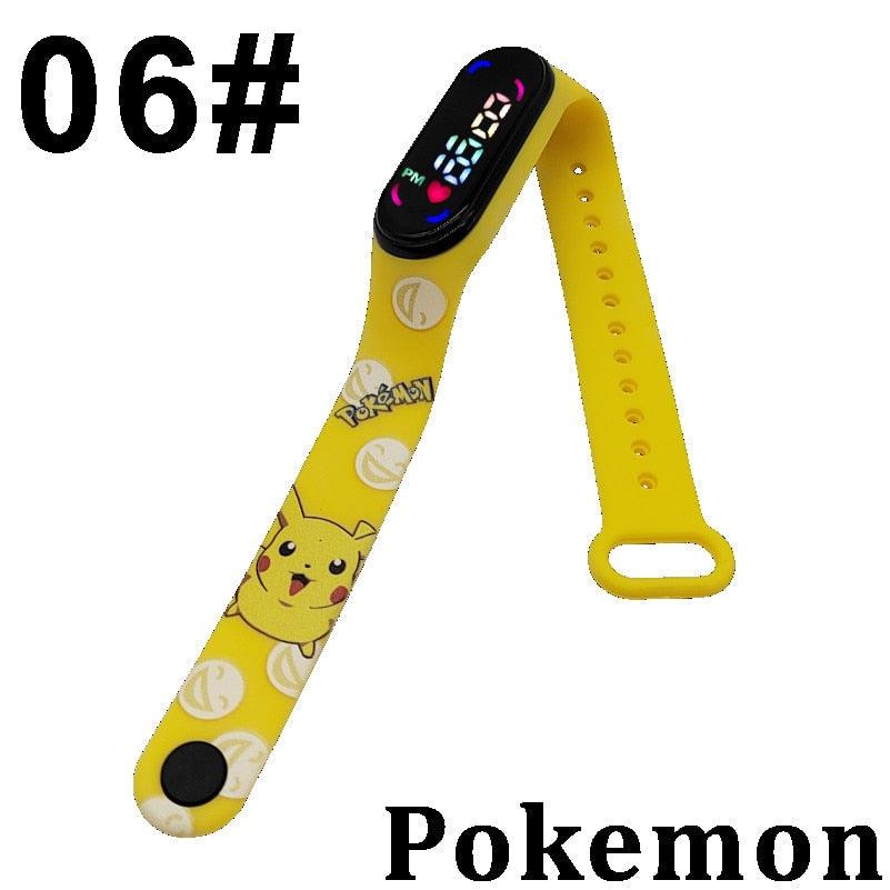 Pokemon Digital Watch Anime Pikachu Squirtle Eevee Charizard Student Silicone LED Watch Kids Puzzle Toys Children Birthday Gifts - DDD.MARKET