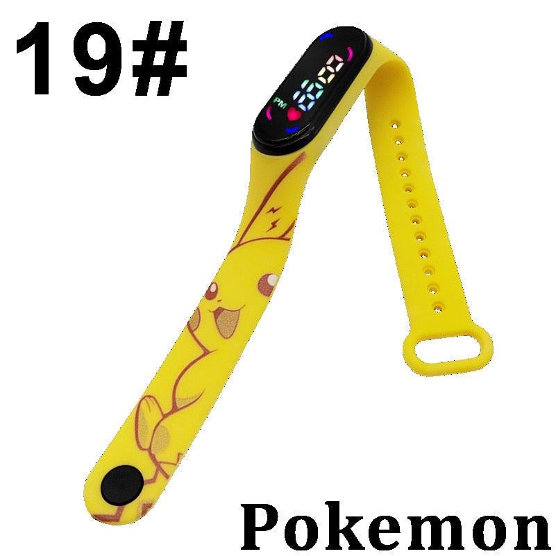 Pokemon Digital Watch Anime Pikachu Squirtle Eevee Charizard Student Silicone LED Watch Kids Puzzle Toys Children Birthday Gifts - DDD.MARKET