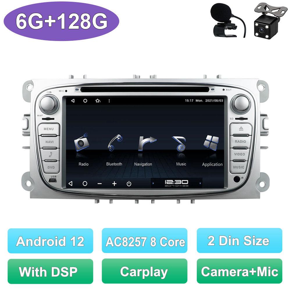 2 Din Android 12 Car DVD Multimedia Player GPS Navi For Ford Focus 2 Mondeo Galaxy S-Max Wifi Car Radio Stereo DSP Carplay 4+64G - DDD.MARKET