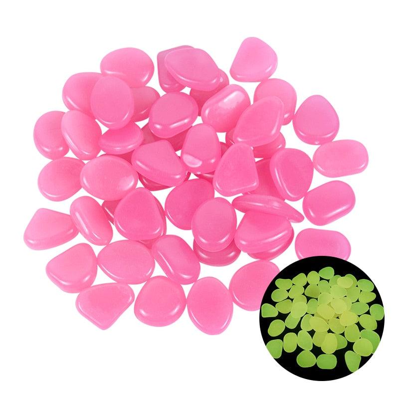 25/50pcs Glow in the Dark Garden Pebbles Glow Stones Rocks for Walkways Garden Path Patio Lawn Garden Yard Decor Luminous Stones - DDD.MARKET