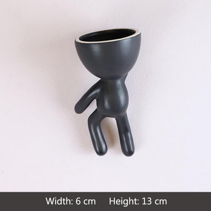 Creative Cute Imitation Humanoid Ceramic Flower Pot Succulent Planter Crafts Vase Home Decoration Personalized Gift Wholesale - DDD.MARKET