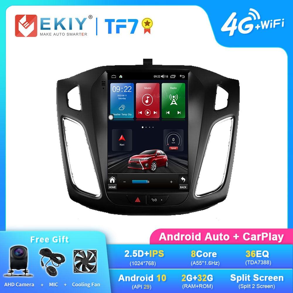 EKIY TT7 Android 10.0 Car GPS For Ford Focus 3 Mk 3 2011 - 2019 Navi Radio Stereo Multimedia Vertical Tesla Screen NO 2 DIN DVD - DDD.MARKET