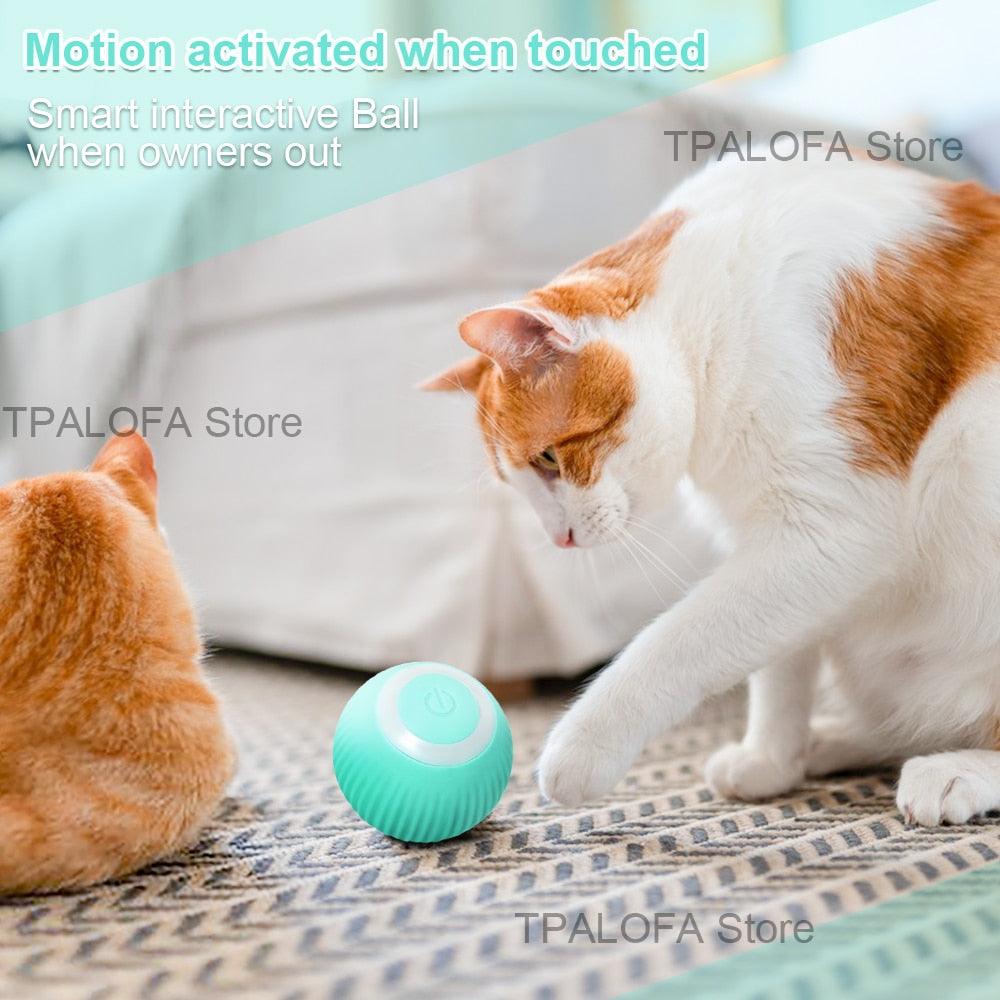 Smart Cat Toys Electric Cat Ball Automatic Rolling Ball Cat Interactive Toys Pets Toy For Cats Indoor Playing Cat Accessories - DDD.MARKET