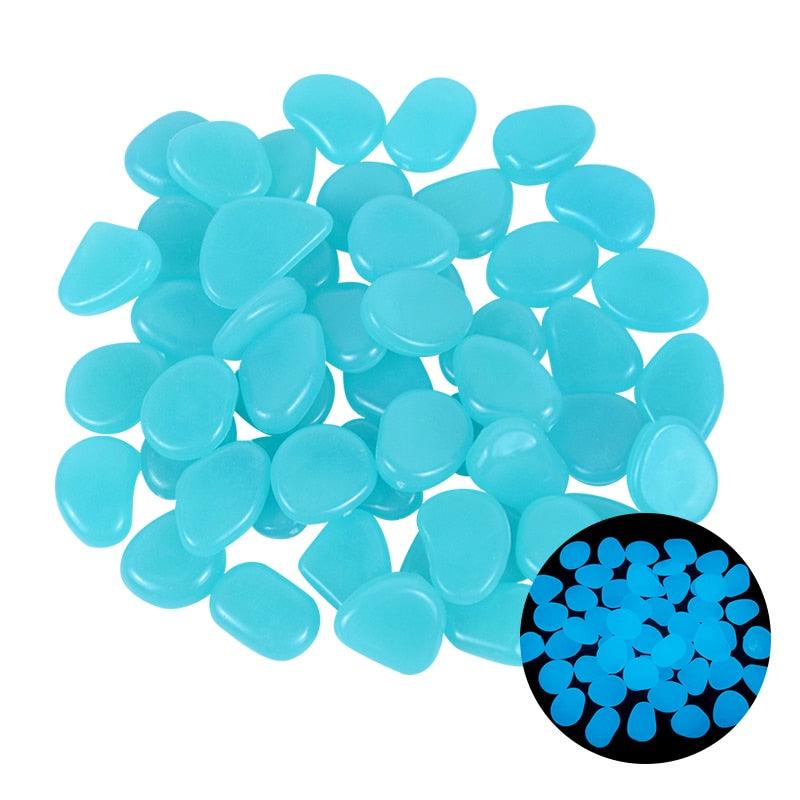 25/50pcs Glow in the Dark Garden Pebbles Glow Stones Rocks for Walkways Garden Path Patio Lawn Garden Yard Decor Luminous Stones - DDD.MARKET