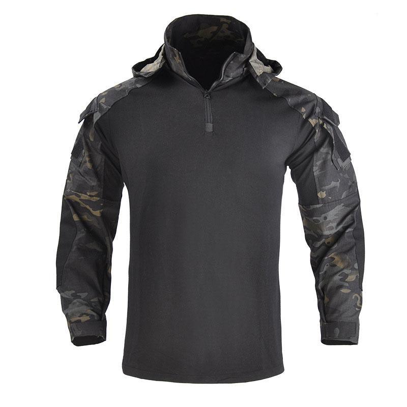 Men&#39;s Bomber Jacket Tactical Flight Jacket Coat Combat T-shirt, Tactical Hunting Hoodie Camouflage Men Jacket - DDD.MARKET