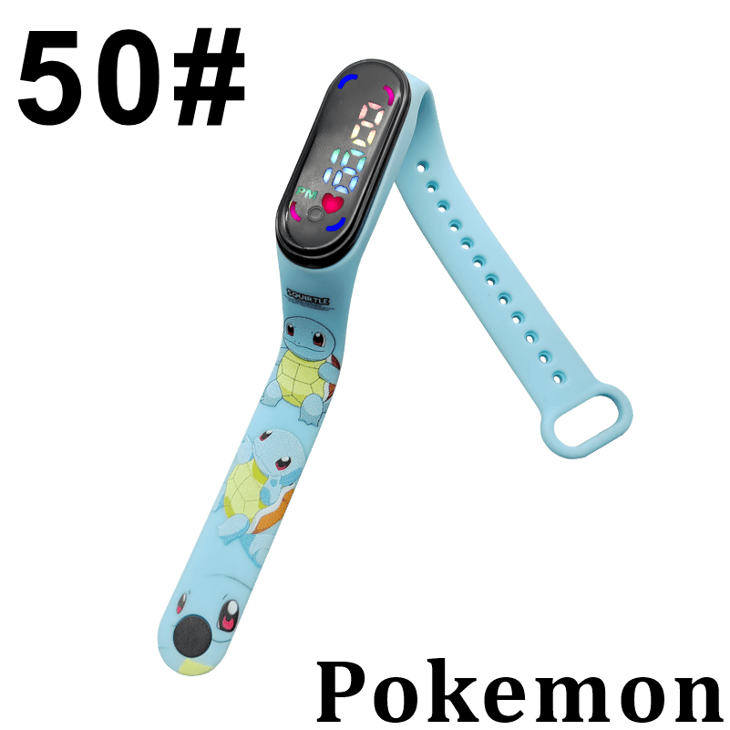 Pokemon Digital Watch Anime Pikachu Squirtle Eevee Charizard Student Silicone LED Watch Kids Puzzle Toys Children Birthday Gifts - DDD.MARKET