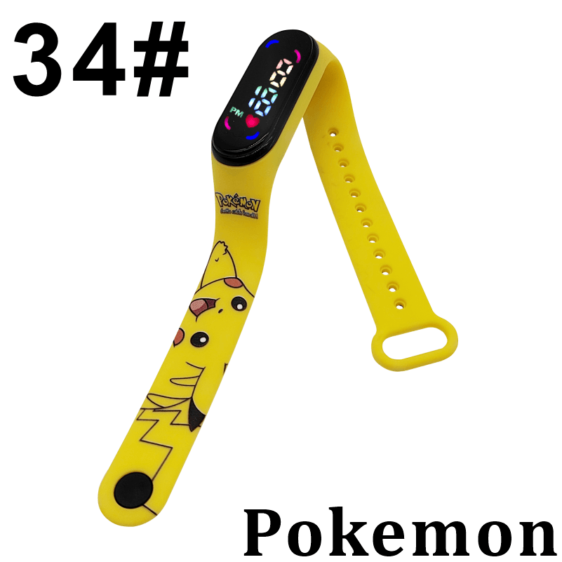 Pokemon Digital Watch Anime Pikachu Squirtle Eevee Charizard Student Silicone LED Watch Kids Puzzle Toys Children Birthday Gifts - DDD.MARKET