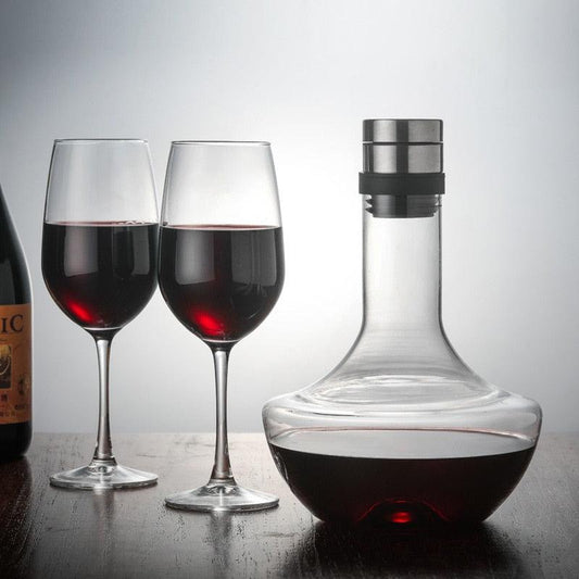 1000ML Big Decanter Handmade Crystal Red Wine Brandy Champagne Glasses Decanter Bottle Jug Pourer Aerator For Family Bar - DDD.MARKET