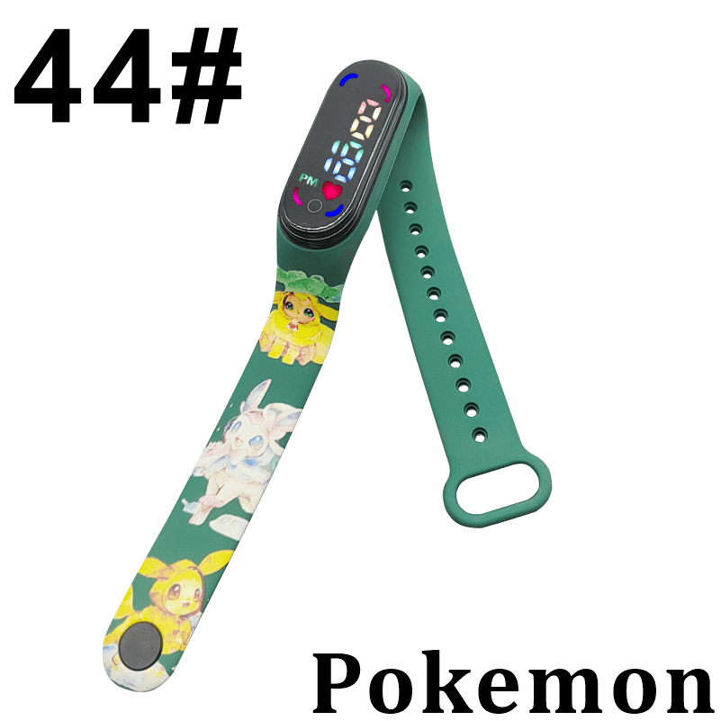 Pokemon Digital Watch Anime Pikachu Squirtle Eevee Charizard Student Silicone LED Watch Kids Puzzle Toys Children Birthday Gifts - DDD.MARKET