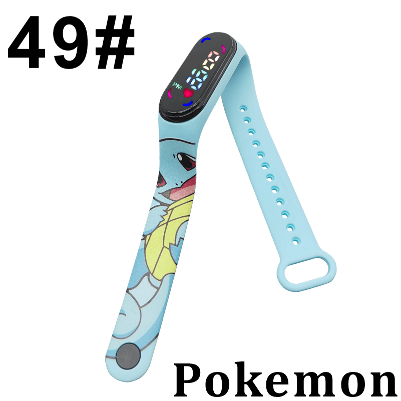 Pokemon Digital Watch Anime Pikachu Squirtle Eevee Charizard Student Silicone LED Watch Kids Puzzle Toys Children Birthday Gifts - DDD.MARKET