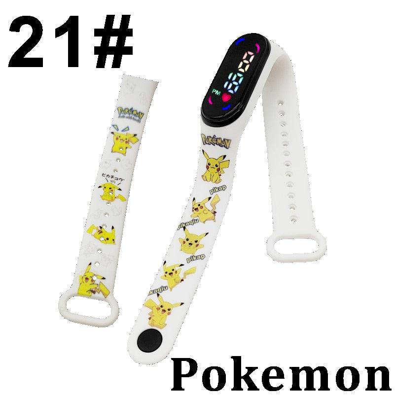 Pokemon Digital Watch Anime Pikachu Squirtle Eevee Charizard Student Silicone LED Watch Kids Puzzle Toys Children Birthday Gifts - DDD.MARKET