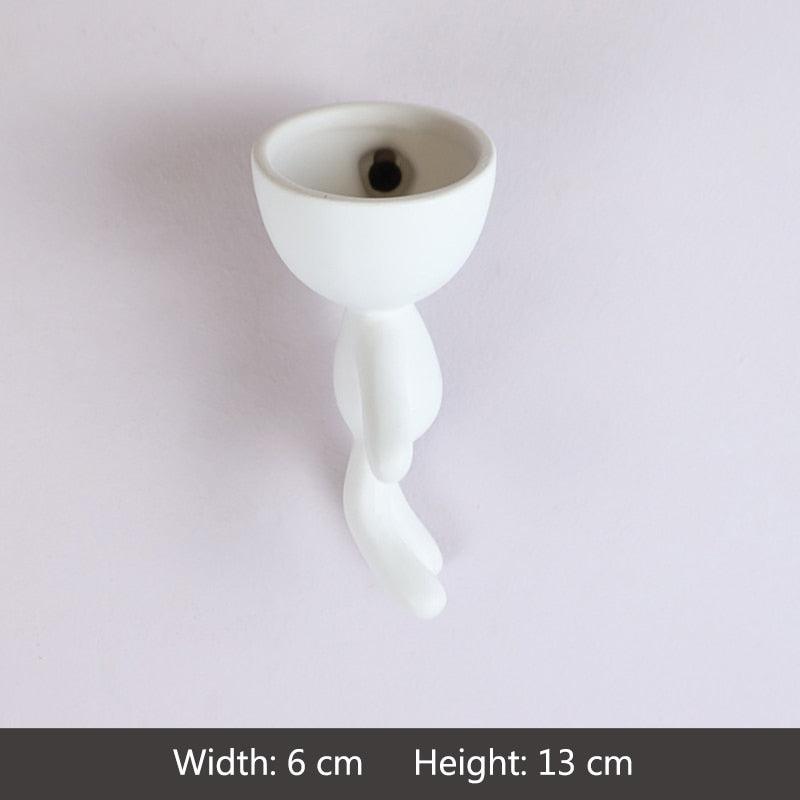 Creative Cute Imitation Humanoid Ceramic Flower Pot Succulent Planter Crafts Vase Home Decoration Personalized Gift Wholesale - DDD.MARKET